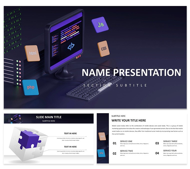 Modern Web Design Keynote Template for Presentation