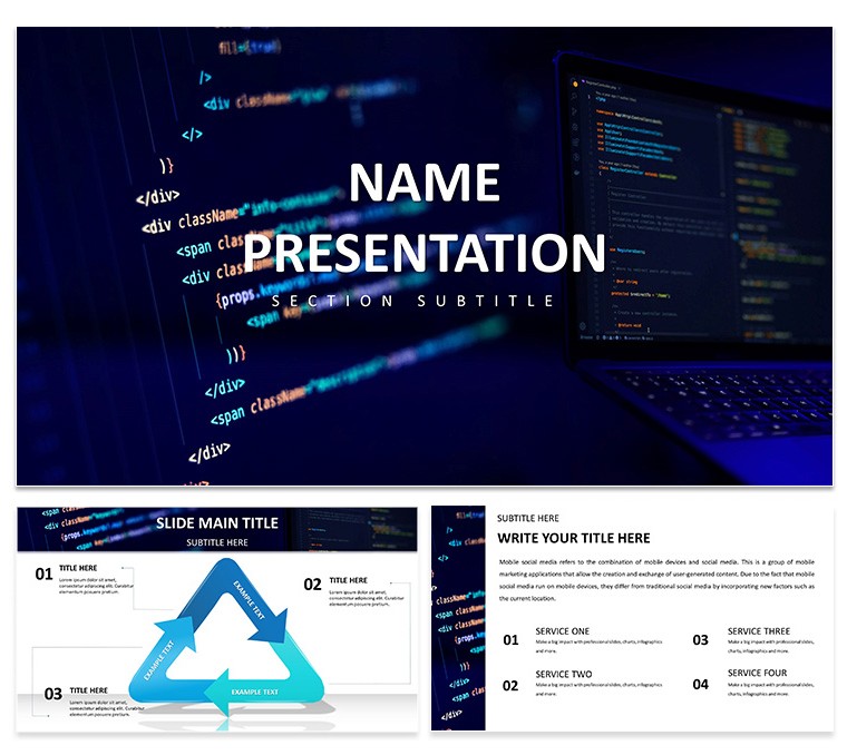 Web Developer Design Keynote Template for Presentation