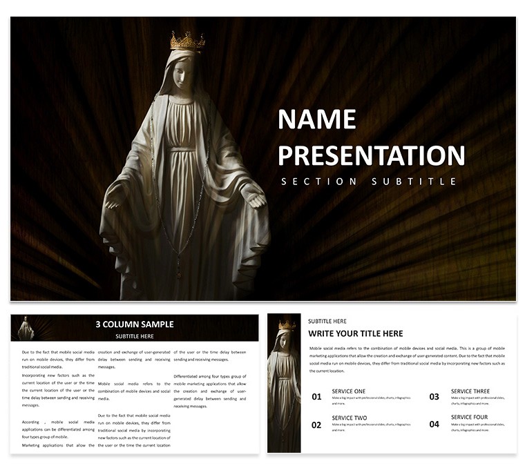 Under Divine Protection Keynote Template for Religious Presentation