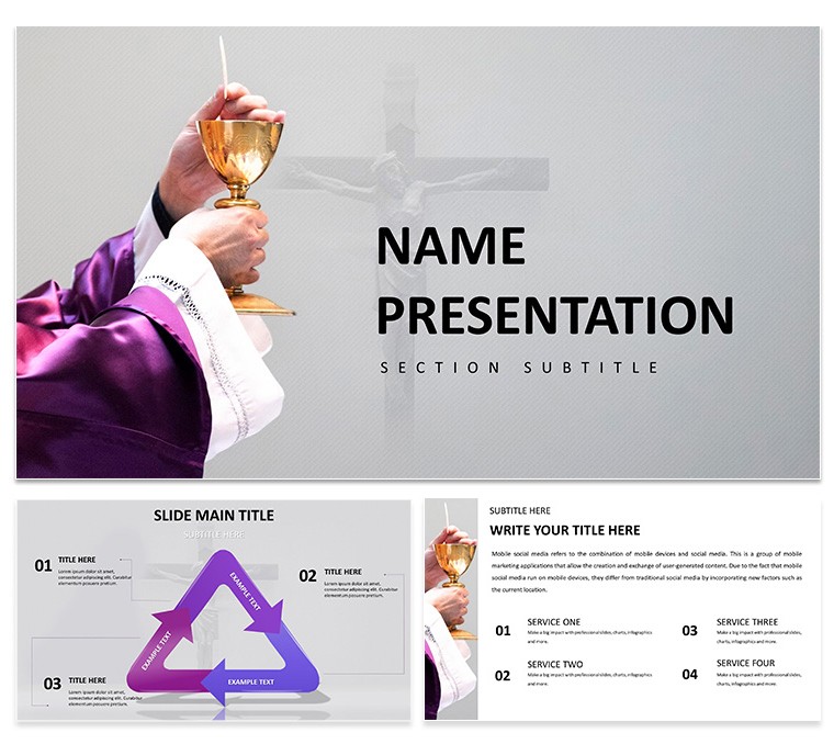 Eucharistic Adoration Keynote Template for Religious Presentation