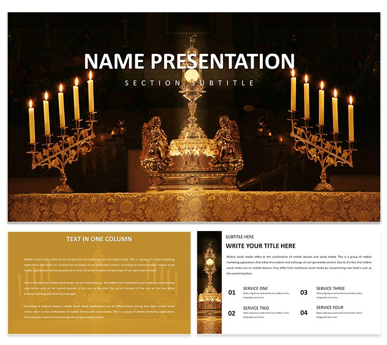 Temporary Altar Keynote Template for Religious Presentation