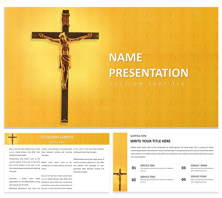 Miraculous Crucifixion of Jesus Christ Keynote Template for Religious Presentation