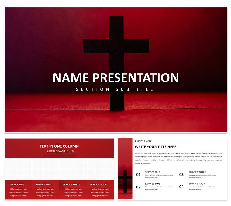 Free Journey of Faith Keynote Template for Religious Presentation