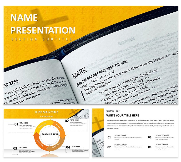 Biblical Teaching Keynote Template for Religious Presentation