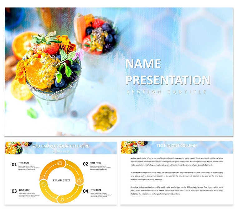 Fruit Cocktail Keynote Template for Presentation - Download Free