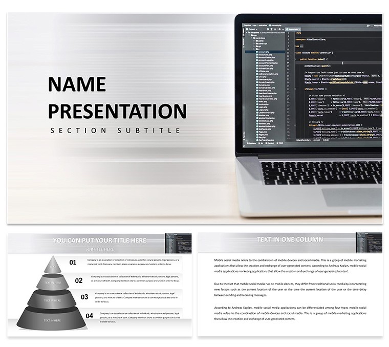 Software Project Keynote Template - Download Design