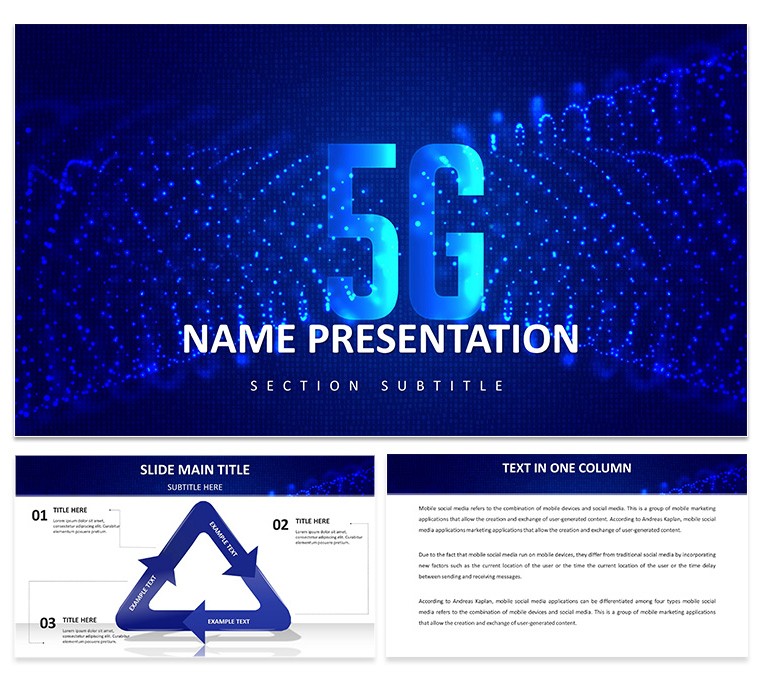 5G Technology Keynote Template, Free Download