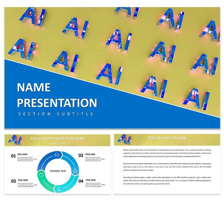 Dynamic AI Keynote Presentation Template with Diagrams