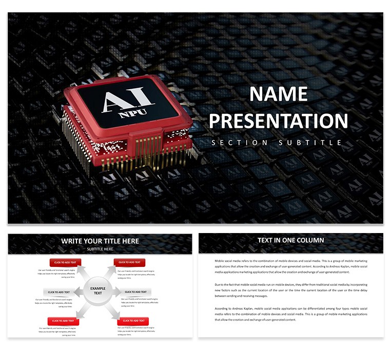 NPU Processor Tech Keynote Presentation Template with Diagrams