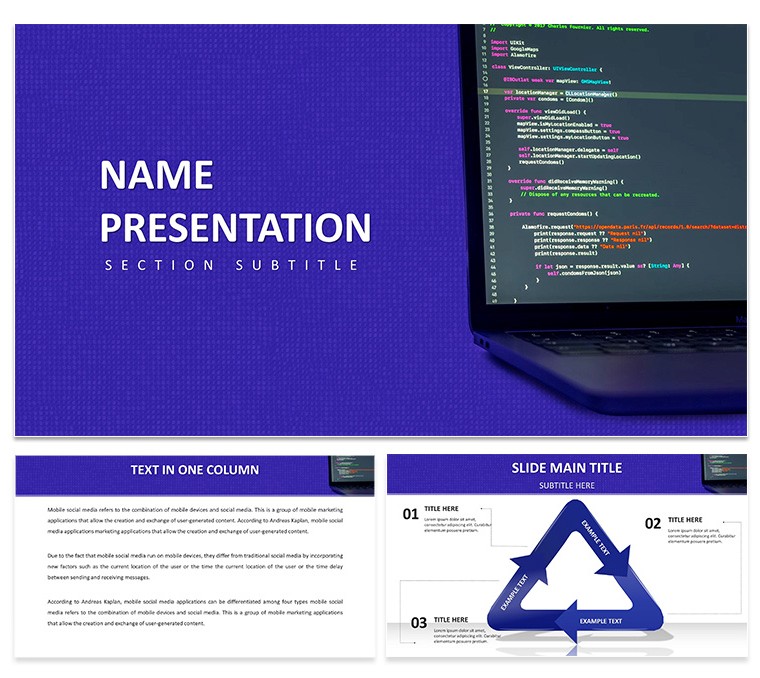 Computer Programming Keynote Presentation Template with Diagrams