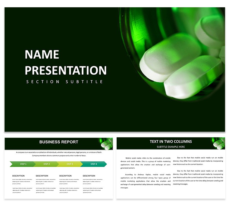 Pharmaceutical Industry Keynote Presentation Template with Diagrams