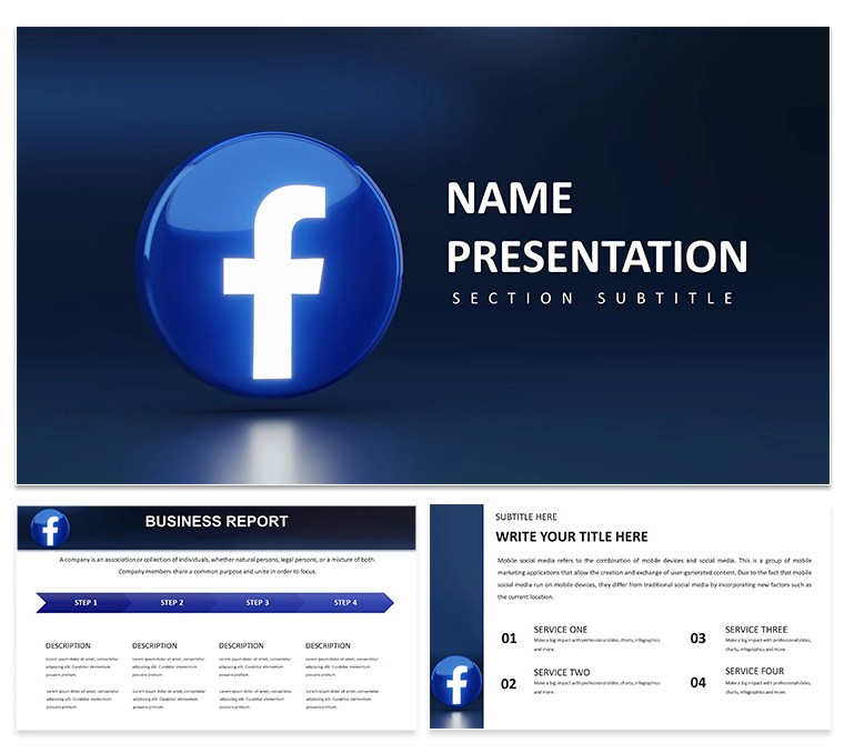 Facebook Business Manager Keynote Presentation Template - Free Download