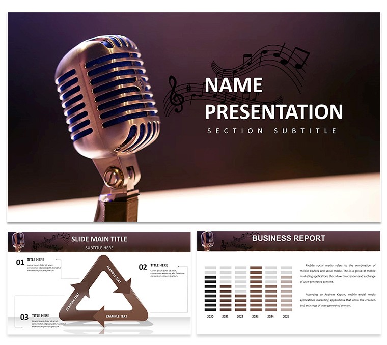 Recorder Voice Keynote Presentation Template  - Download