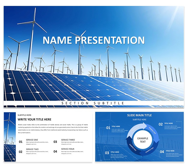 Eco-Friendly Energy: Solar and Wind Power Template for Keynote Presentations