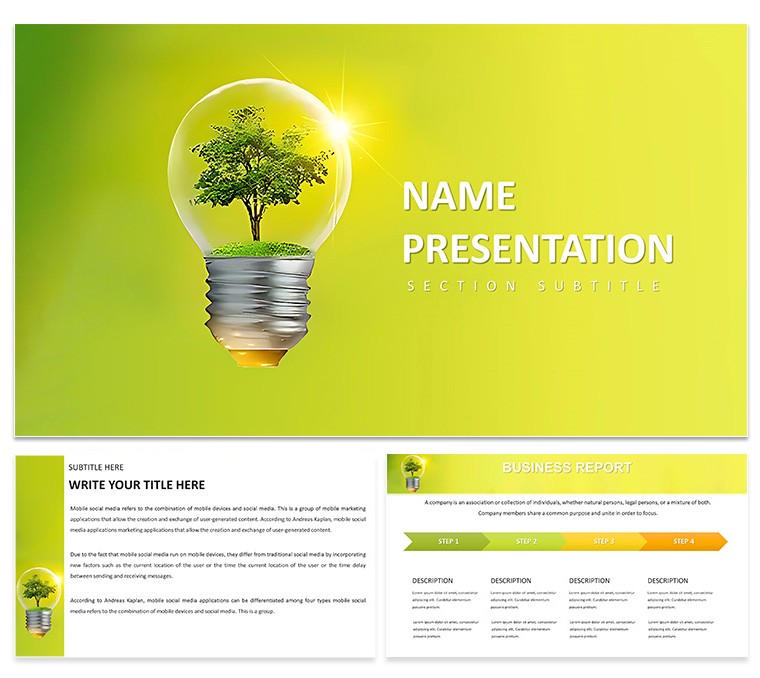 Illuminating Ideas: Power of Innovation Template for Keynote Presentations