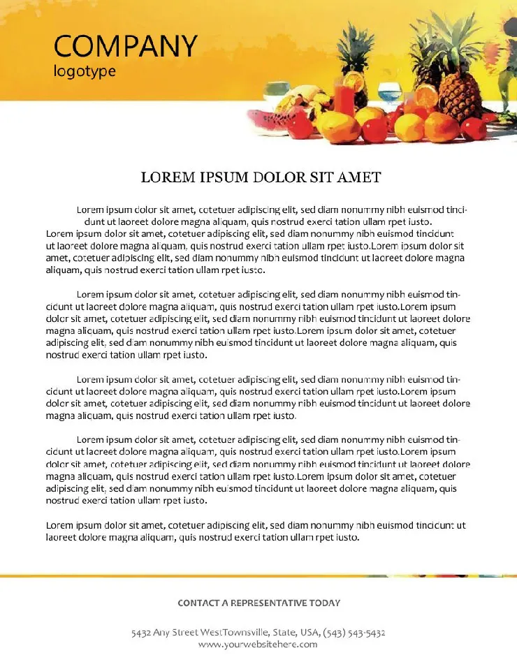 Professional Dietary Guidance Letterhead Template - Download and Customize