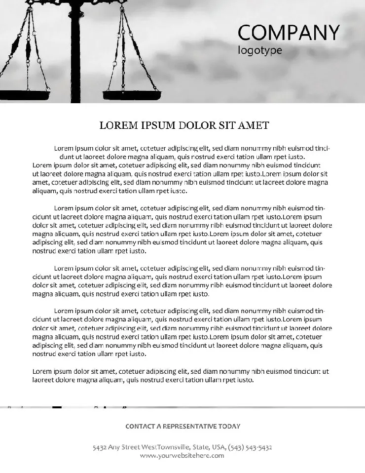 Professional Violation of Law Letterhead Template | Download