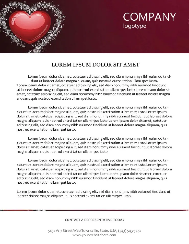 Gift of Love Letterhead Template - Download Background Designs