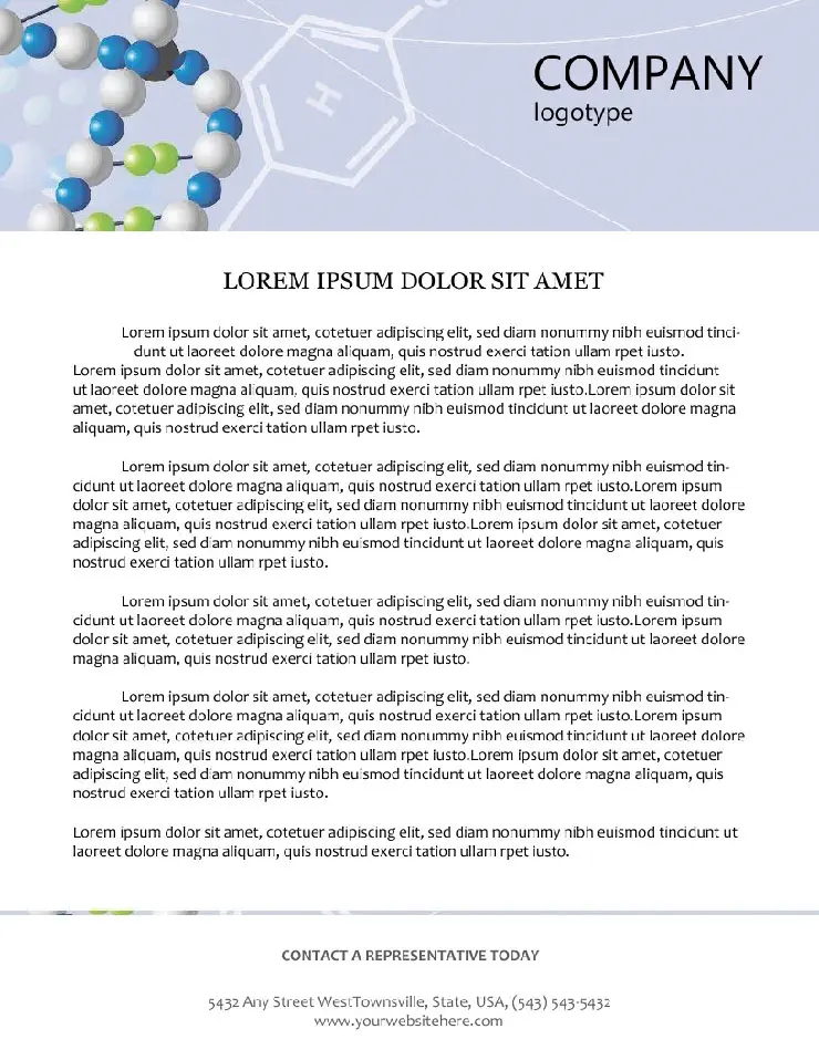 Structure Platinated DNA Letterhead Template - Download Print Design