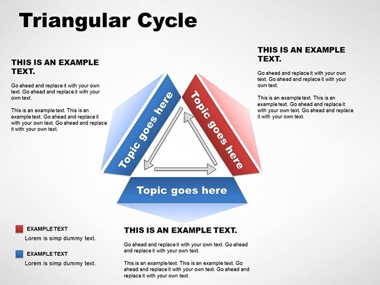 Triangular Cycle PowerPoint charts