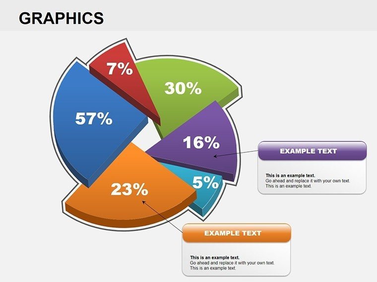 3D Pie Graphics PowerPoint Charts Template