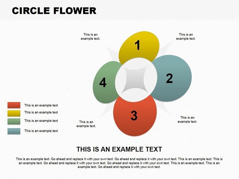 Circle Flower PowerPoint charts