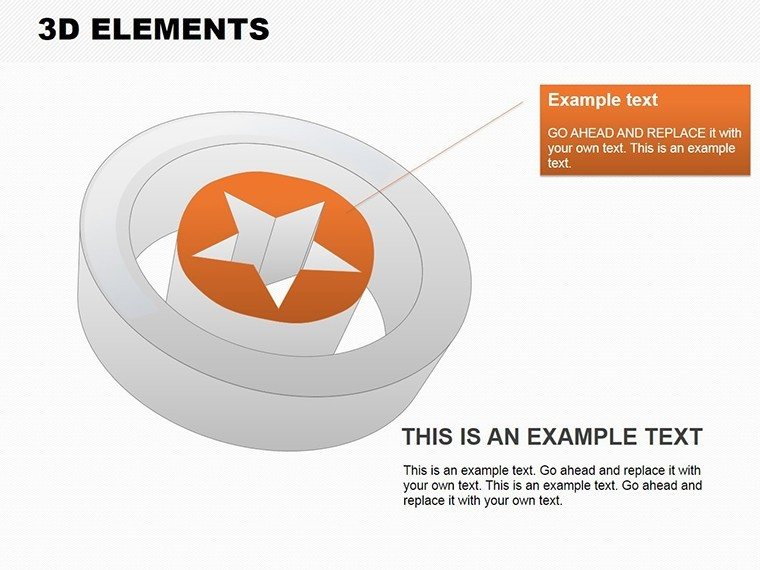 3D Elements PowerPoint Charts Template: Download PPTX Presentation