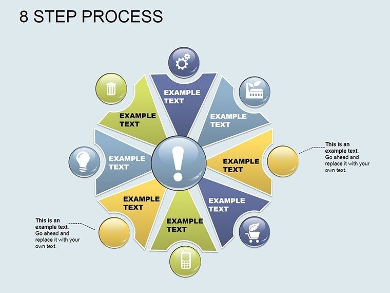 8 Step Process PowerPoint Charts | ImagineLayout.com