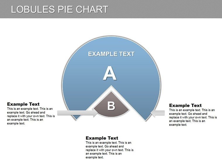 Lobules Pie PowerPoint Chart