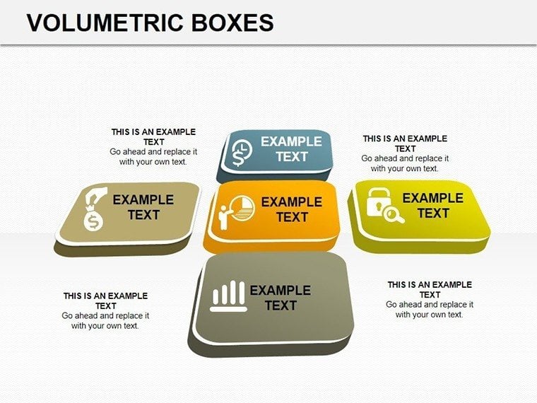 Volumetric Boxes PowerPoint Charts