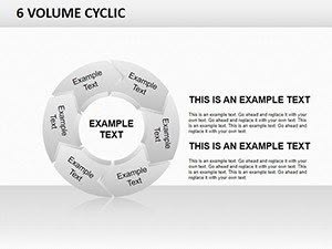 6 Stage Volume Cyclic PowerPoint Charts | Presentation Template