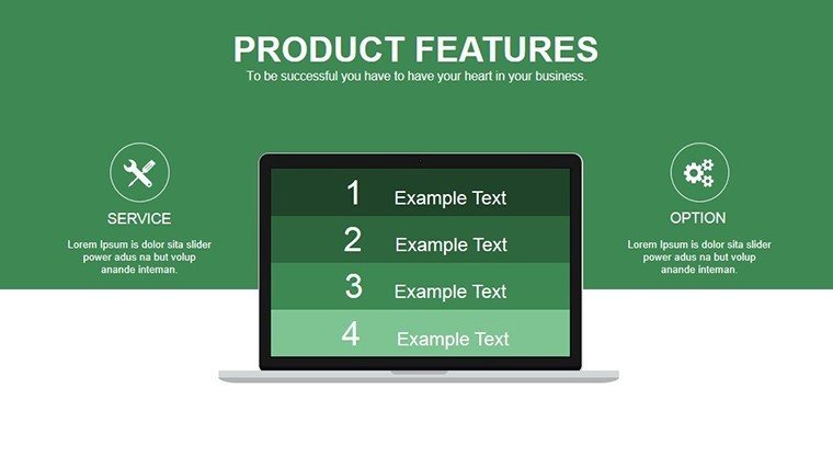 Product Features PowerPoint charts