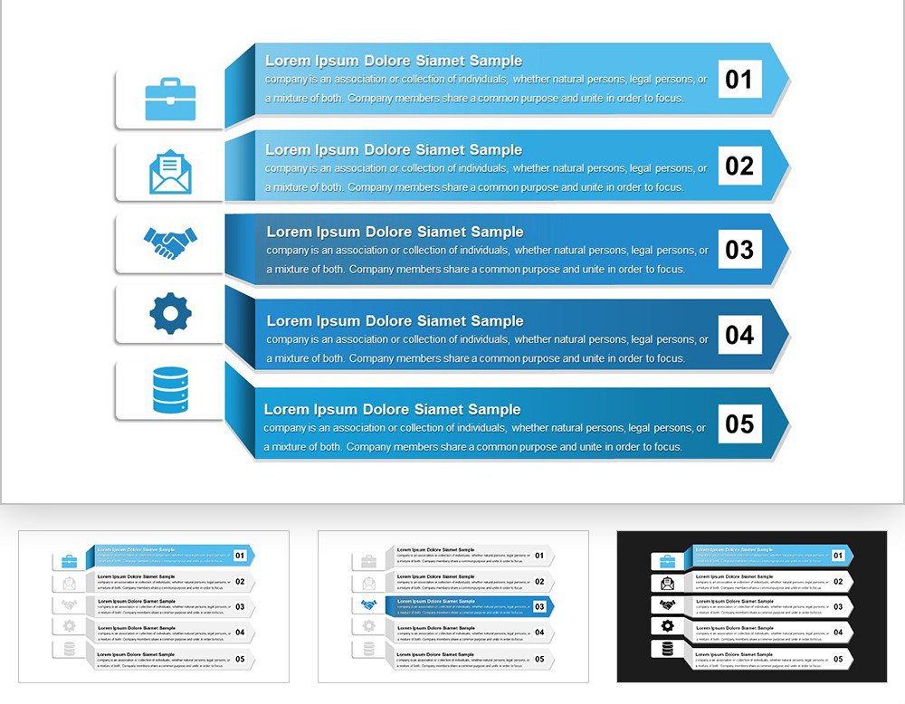 Arrows Badges PowerPoint charts