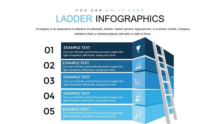 Ladder Infographics PowerPoint charts