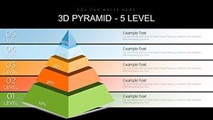 3D Pyramid - 5 Level PowerPoint Charts Template