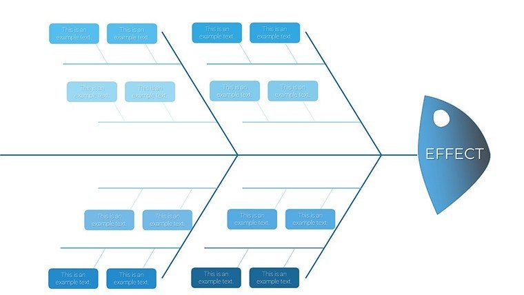 Dark Effect - Ishikawa or Fish-bone Cause-Effect PowerPoint charts