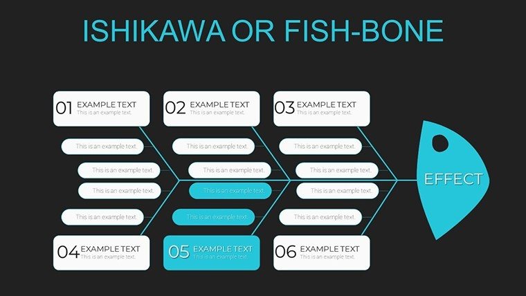 2 Cause Fish-bone Cause-Effect PowerPoint charts