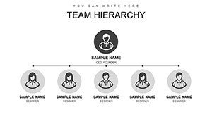 Hierarchy Organizational Structure PowerPoint charts