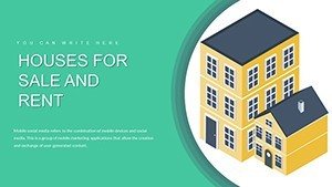 Houses for Sale And Rent Charts in PowerPoint