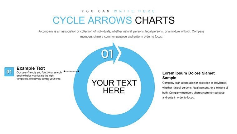 Collection Cycle Arrows PowerPoint charts