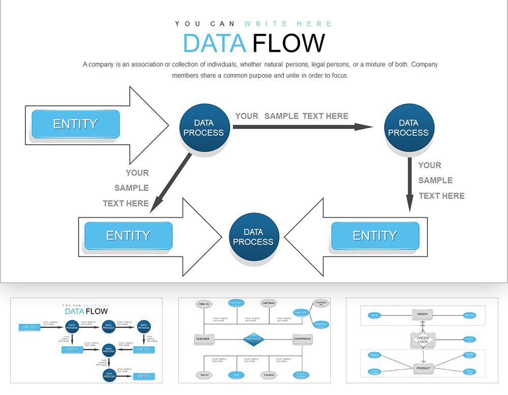 Data Flow PowerPoint charts | ImagineLayout.com