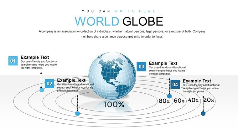 3D Model World Globe PowerPoint charts