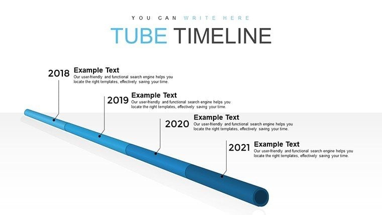 Tube Timeline PowerPoint charts