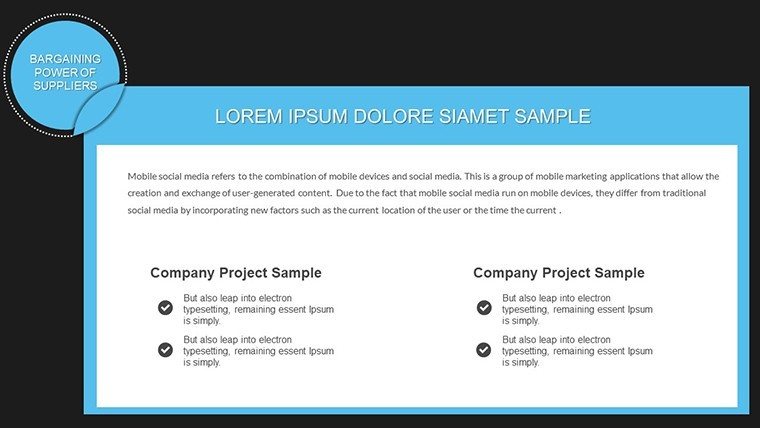 Porters Five Forces PowerPoint Charts Template for Presentations