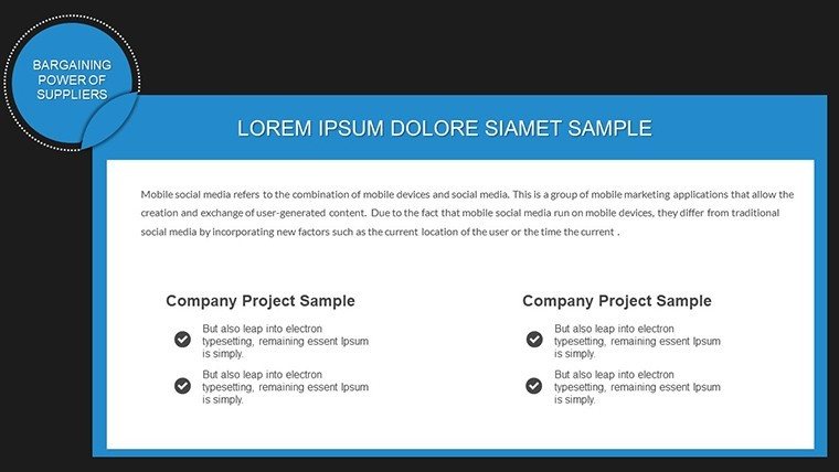 Porters Five Forces PowerPoint Charts Template for Presentations