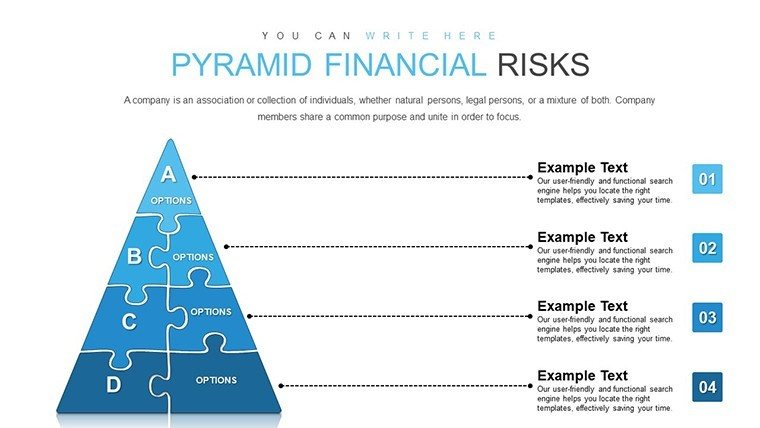 Pyramid Financial Risks PowerPoint chart