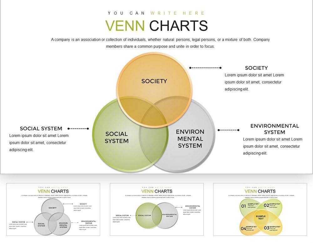 Science Technology and Society Venn PowerPoint chart | ImagineLayout.com