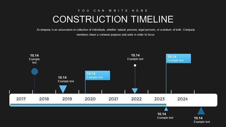 Construction Timeline PowerPoint chart template