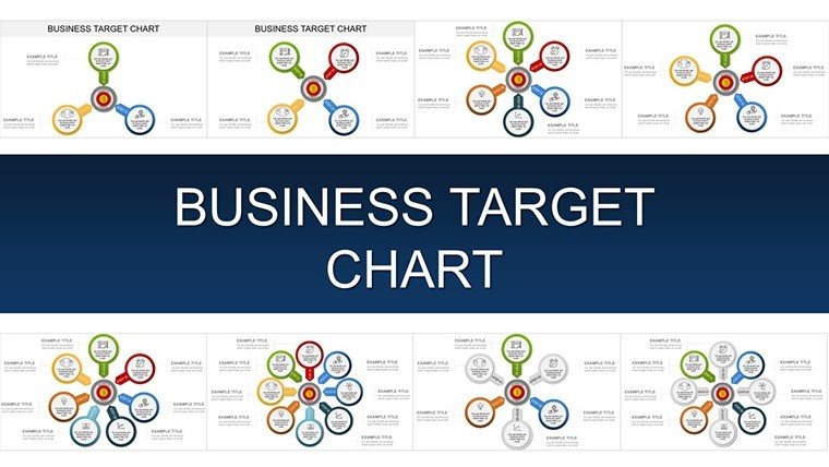 Business Target PowerPoint charts for presentation