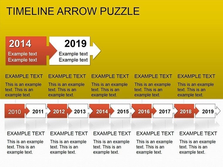 Timeline Arrow Puzzle PowerPoint Diagrams